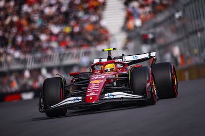 Lewis Hamilton en acción durante la clasificación del Gran Premio de Canadá 2025 este sábado.