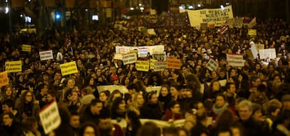 Manifestación por el Día Internacional de la Mujer, el 8 de marzo de 2016.