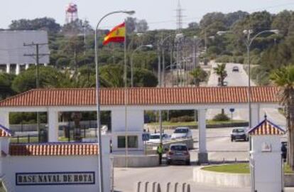 Entrada a la base naval de Rota.