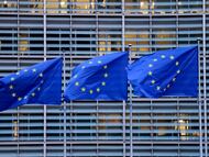 Banderas de la Unión Europea frente a la sede de la Comisión.