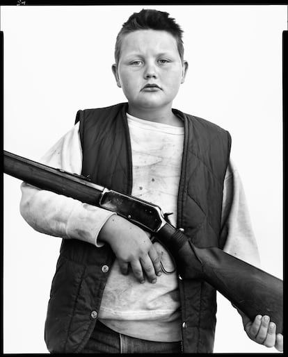 B. J. Van Fleet, de nueve años, en Ennis, Montana, el 2 de julio de 1982.
