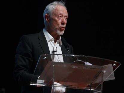 Coetzee en una conferencia este jueves en el Centro de Arte Reina Sofía.