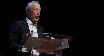 Coetzee en una conferencia este jueves en el Centro de Arte Reina Sofía.