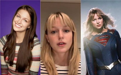 Melissa Benoist, em 'Glee', em seu vídeo no Instagram e em 'Supergirl'.