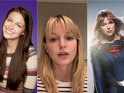 Melissa Benoist, em 'Glee', em seu vídeo no Instagram e em 'Supergirl'.