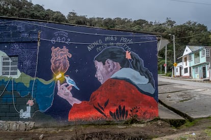 Mural en el centro poblado de San Juan, en Sumapaz.