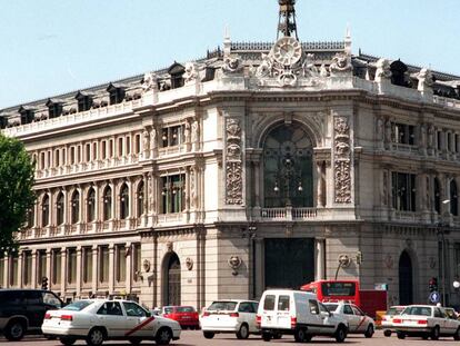 Imagen de sede central del Banco de España, en la plaza de Cibeles. 