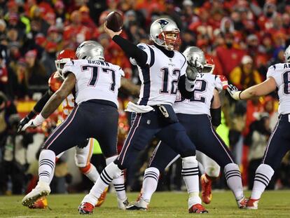 Tom Brady, de los Patriots, durante el partido de la AFC contra los Kansas City Chiefs del pasado 20 de enero.