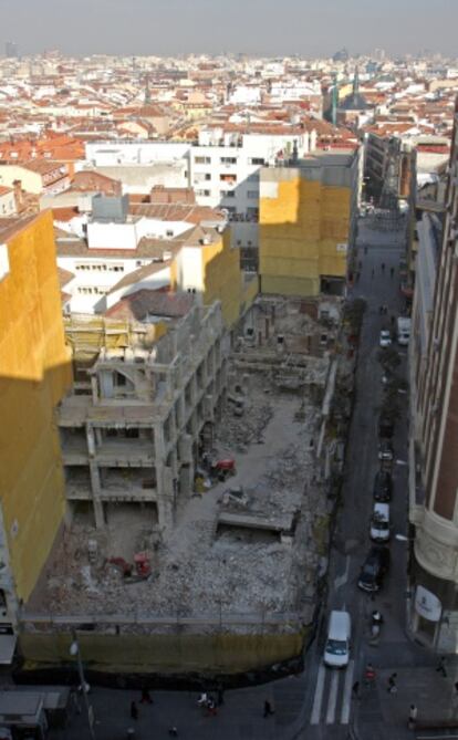 El solar que precedió a las viviendas de lujo en Gran Vía 48.