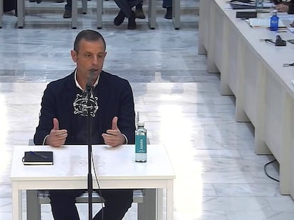 Sandro Rosell, durante el juicio en la Audiencia Nacional.