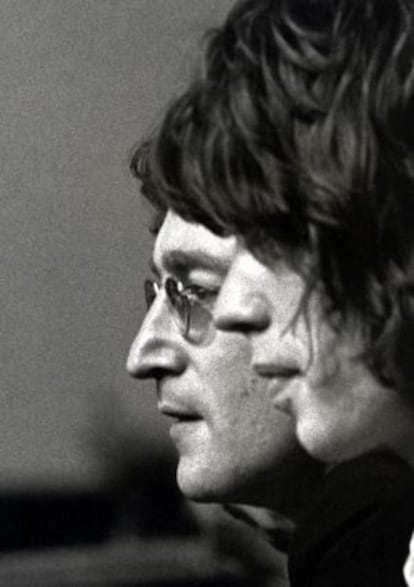 John Lennon y Mick Jagger.