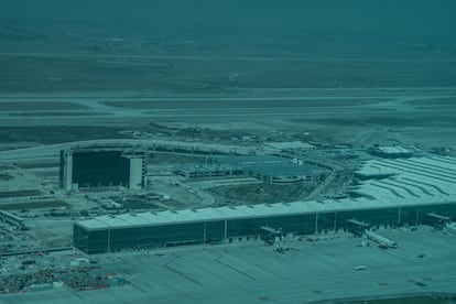 An aerial view of the new Felipe Ángeles Airport in Mexico