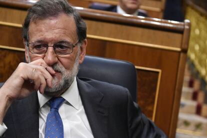 Mariano Rajoy, este martes en el Congreso.