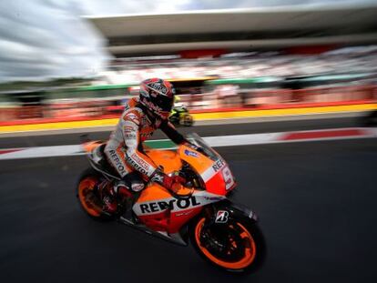 Marc Márquez, durante la sesión de clasificación del GP de Italia