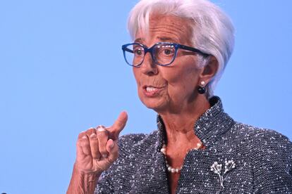 Christine Lagarde, presidenta del BCE, en rueda de prensa el 12 de septiembre.