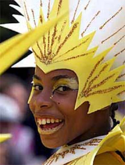 Una participante en el carnaval de Londres el año pasado.