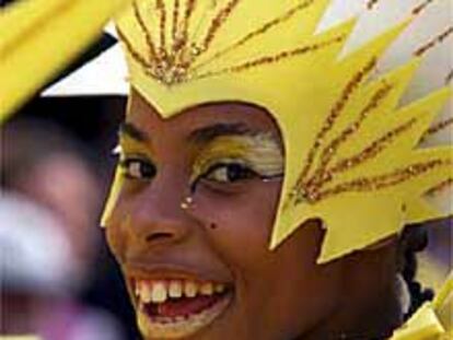 Una participante en el carnaval de Londres el año pasado.