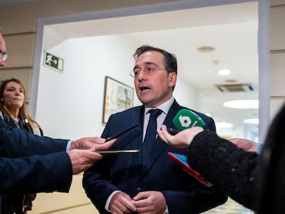 El ministro de Asuntos Exteriores, José Manuel Albares, el pasado viernes en el Senado.