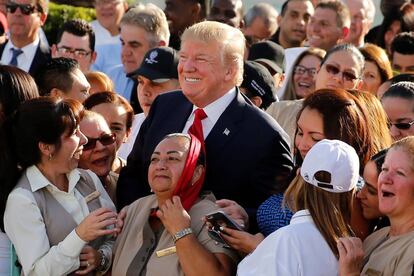 Trump el martes en su club de golf de Miami.