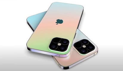 Diseño de concepto de un nuevo iPhone.