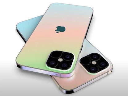 Diseño de concepto de un nuevo iPhone.