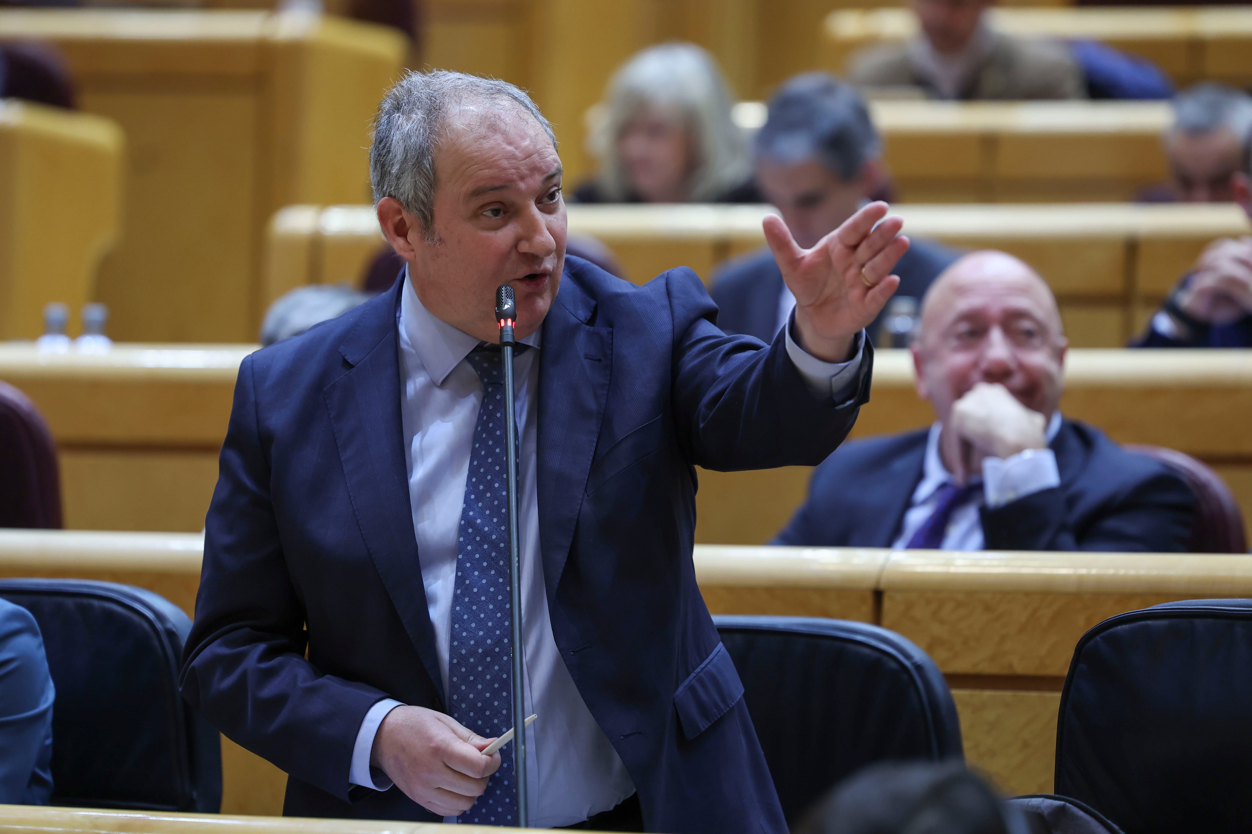 El ministro de Industria y Turismo, Jordi Hereu, en una de sus intervenciones en el Senado.
