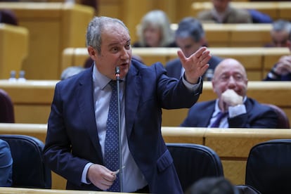 El ministro de Industria y Turismo, Jordi Hereu, en una de sus intervenciones en el Senado.