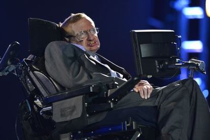 Hawking, durante la ceremonia de inauguración.