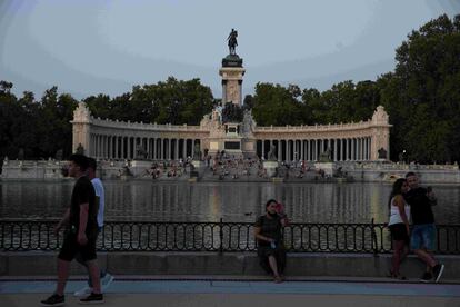 El estanque del Retiro en Madrid, uno de los enclaves que conforma el Paisaje de la Luz. 