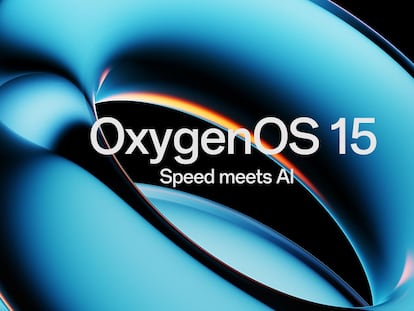 Logo de OxygenOS 15 con Android 15 de OnePlus