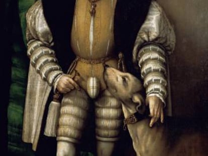 'El emperador Carlos V con un perro' (1533), de Tiziano, en el museo de El Prado.