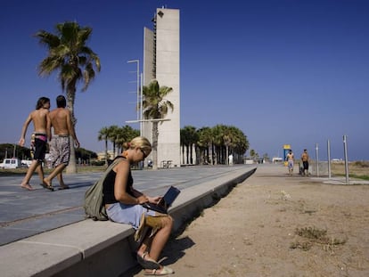 La playa de Castelldefels, en una imagen de archivo.