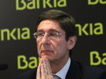 El presidente de Bankia, José Ignacio Goirigolzarri, en una rueda de prensa en noviembre de 2012