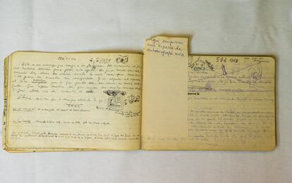 Cuaderno con anotaciones juveniles de García Berlanga.