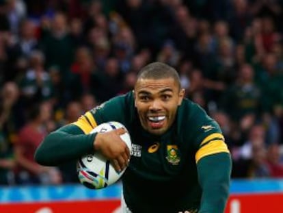 Bryan Habana culmina un ensayo ante EE UU.