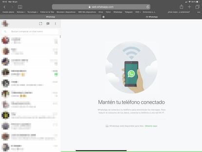 WhatsApp Web para iPad