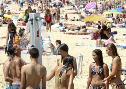 Una playa del litoral español.