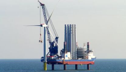 Un parque e&oacute;lico &#039;offshore&#039; de Iberdrola.