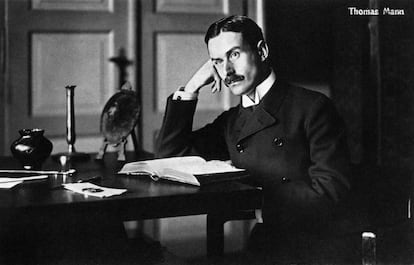 El Nobel de Literatura Thomas Mann (1875-1955), homenajeado este viernes en su ciudad natal en el 150 aniversario de su nacimiento.