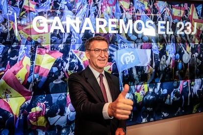 Alberto Núñez Feijóo, en la Junta Ejecutiva Nacional del PP, el martes en Madrid.