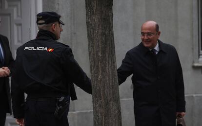 Diego Pérez de los Cobos, tras salir del Tribunal Supremo el pasado febrero.