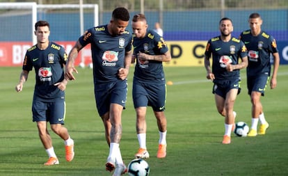 Treinamento da seleção brasileira masculina.