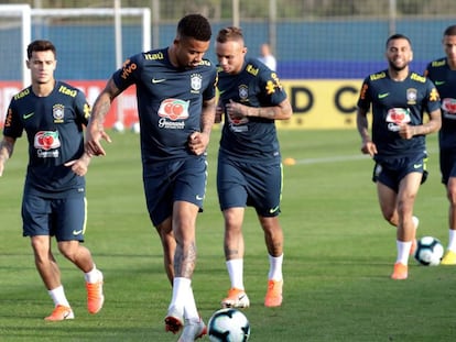 Treinamento da seleção brasileira masculina.