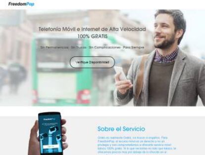 Página web de FreedomPop.