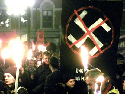 Manifestaci&oacute;n contra el racismo en Estocolmo