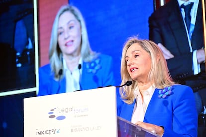 Cristina Sancho, presidenta de Aranzadi LA LEY, durante el acto inaugural del Legal Management Forum