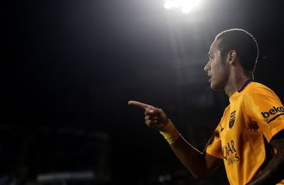 Neymar celebra el seu gol al Getafe.