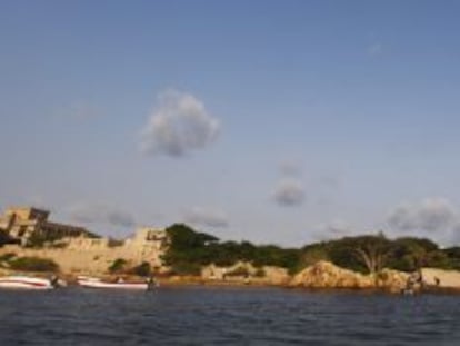 Vista de la isla de Manda en Kenia