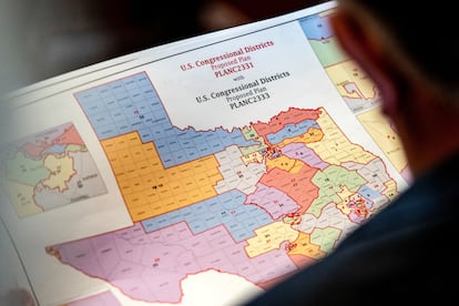 Mapa de los nuevos distritos electorales propuestos en Texas.