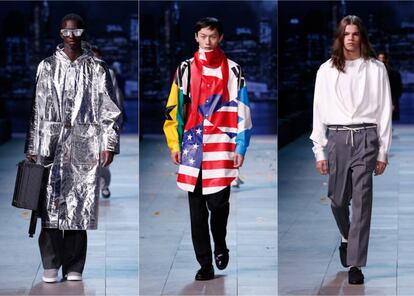 Algunas de las propuestas de Louis Vuitton en la Semana de la Moda masculina de París.